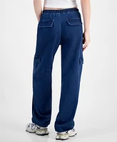Tinseltown Juniors' Drawstring Cargo Parachute Jeans