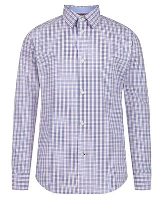 Tommy Hilfiger Big Boys Long-Sleeve Stretch Micro Plaid Shirt