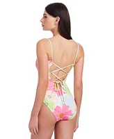 Sanctuary Women's Charming Floral-Print V-Wire Swimsuit