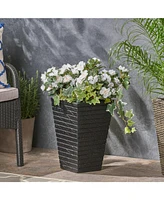 Sleek and Sophisticated Tapered Square Planter for Home and Garden