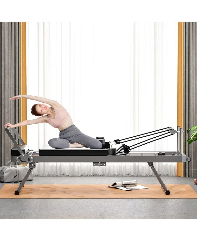 Pilates core bed, foldable home high quality, yoga studio same commercial fitness equipment, black