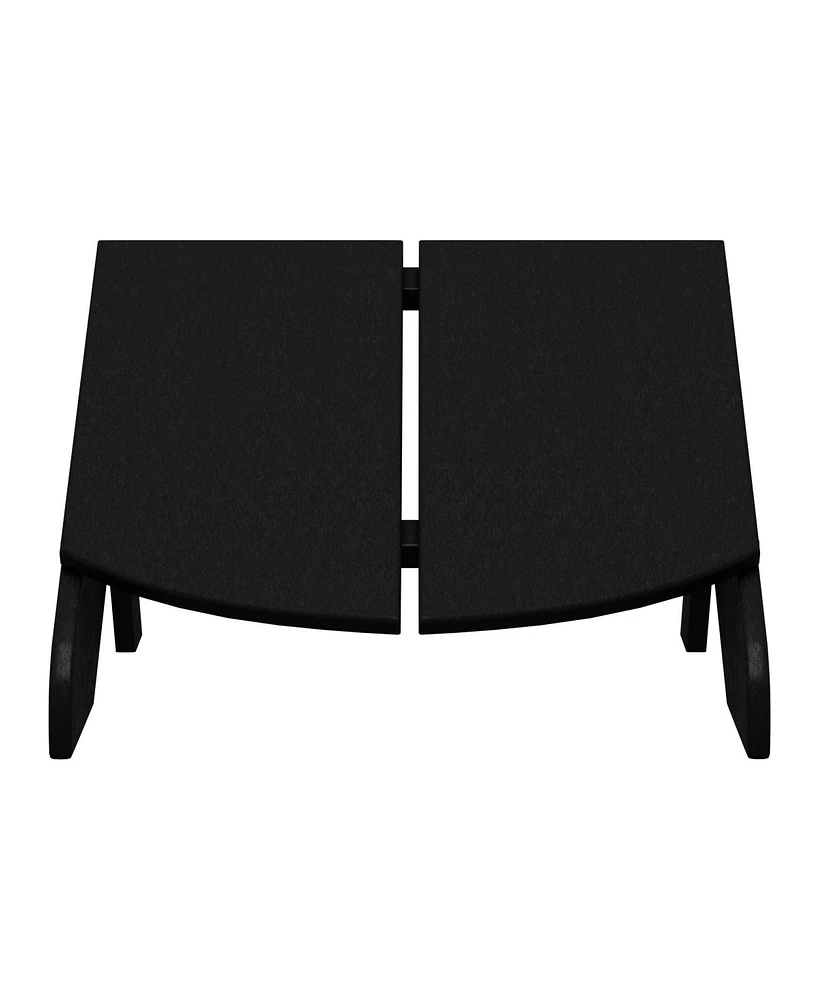 Modern Hdpe Plastic Folding Patio Adirondack Ottoman