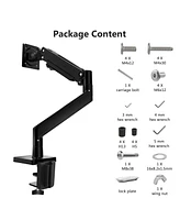 Z-edge MS05 Single Mount Stand Arm, Supports 22"- 40" monitors and 26 lbs, 360° Adjustable, VESAstandards 75x75mm/100x100mm,Clamp & Grommet Base