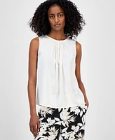 Anne Klein Women's Pleated Sleeveless Blouse