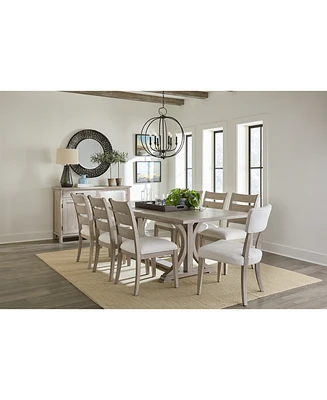 Sadie 9-Pc. Rectangular Dining Set (Table, 6 Ladder Back Chairs & 2 Upholstered Side Chairs), Created for Macy's