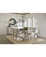 Sadie 9-Pc. Rectangular Dining Set (Table, 6 Ladder Back Chairs & 2 Upholstered Side Chairs), Created for Macy's