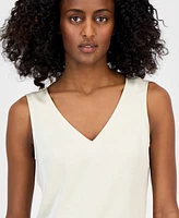 Anne Klein Women's Sleeveless V-Neck Blouse
