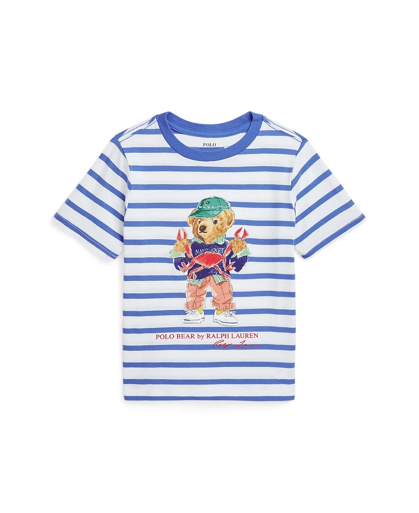 Polo Ralph Lauren Toddler and Little Boys Bear Striped Jersey T-Shirt