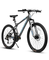 26" Mountain Bike, 21-Speed, High-Carbon Steel Frame, Disc Brakes