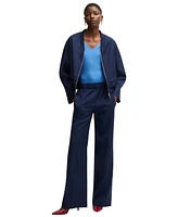 Boss by Hugo Women's Long-Sleeved V-Neck Top