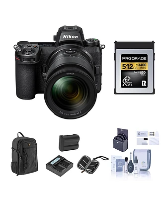 Nikon Z 7II Mirrorless Digital Camera Bundle with 512GB CFexpress Memory Card, 2x Battery, Charger, Backpack, 72mm Filter Kit, Screen Protector, Memor