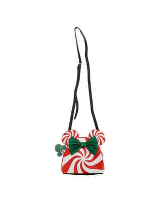 Disney Minnie Mouse Peppermint 7.75" Dome Crossbody Bag