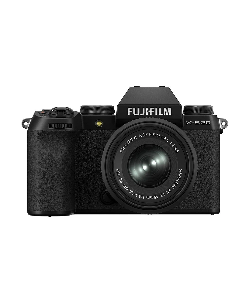 Fujifilm X-S20 Mirrorless Camera with Xc 15-45mm f/3.5-5.6 Ois Pz Lens, Black