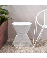 Stylish Mesh Breeze Side Table: Perfect Summer Companion for Relaxation