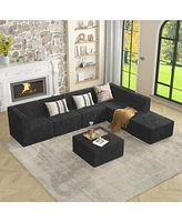 Comfy Compressed Ottoman Couch, Sleeper Sofa for Living Room