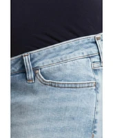 Seraphine Women's Over-Belly Denim Maternity Shorts