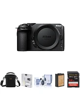 Nikon Z 30 Dx-Format Mirrorless Camera Bundle with 64GB Sd Card, Shoulder Bag, Extra Battery, Screen Protector, Cleaning Kit