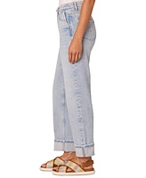 Democracy Women's "Ab" Solution High-Rise Rolled-Cuff Boyfriend Jeans