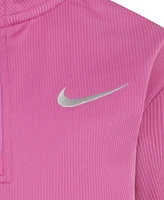 Nike Little Girls 2-Piece Ribbed Quarter-Zip Top and Leggings Set