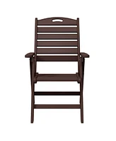 Hdpe Adjustable Highback Folding Patio Dining Chair