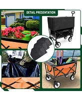 Multi-Use Collapsible Wagon with 3 Liners, Heavy Duty Utility Cart