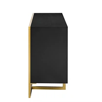 Mahogany Veneer Modern Sideboard with Unique Metal Legs,Suitable for Study,Entryway, Hallway, Living Room