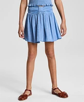 With Jules Big Girl Bow Waistband Skirt