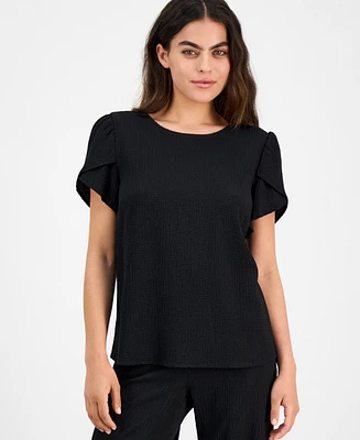 Ak Anne Klein Women's Tulip-Sleeve Blouse