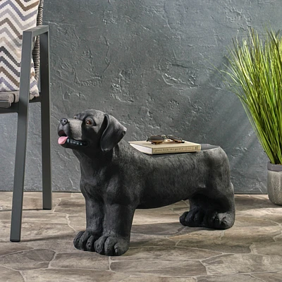 Charming Labrador Concrete Garden Bench: A Touch of Personality for Outdoor Perfection