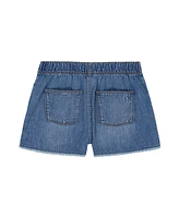 Calvin Klein Big Girls Mid Rise Drawstring Denim Skort