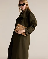 Mango Women's Long Double-Breasted Trench Coat