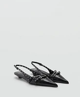 Mango Women's Die-Cut Kitten Shoes