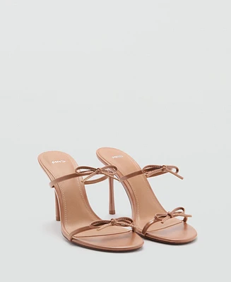Mango Women's Bow Detail Strappy Heeled Sandals