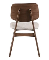 Furniture of America 2-Pc. Sandy Cove Boucle Fabric Padded Dining Chair Set