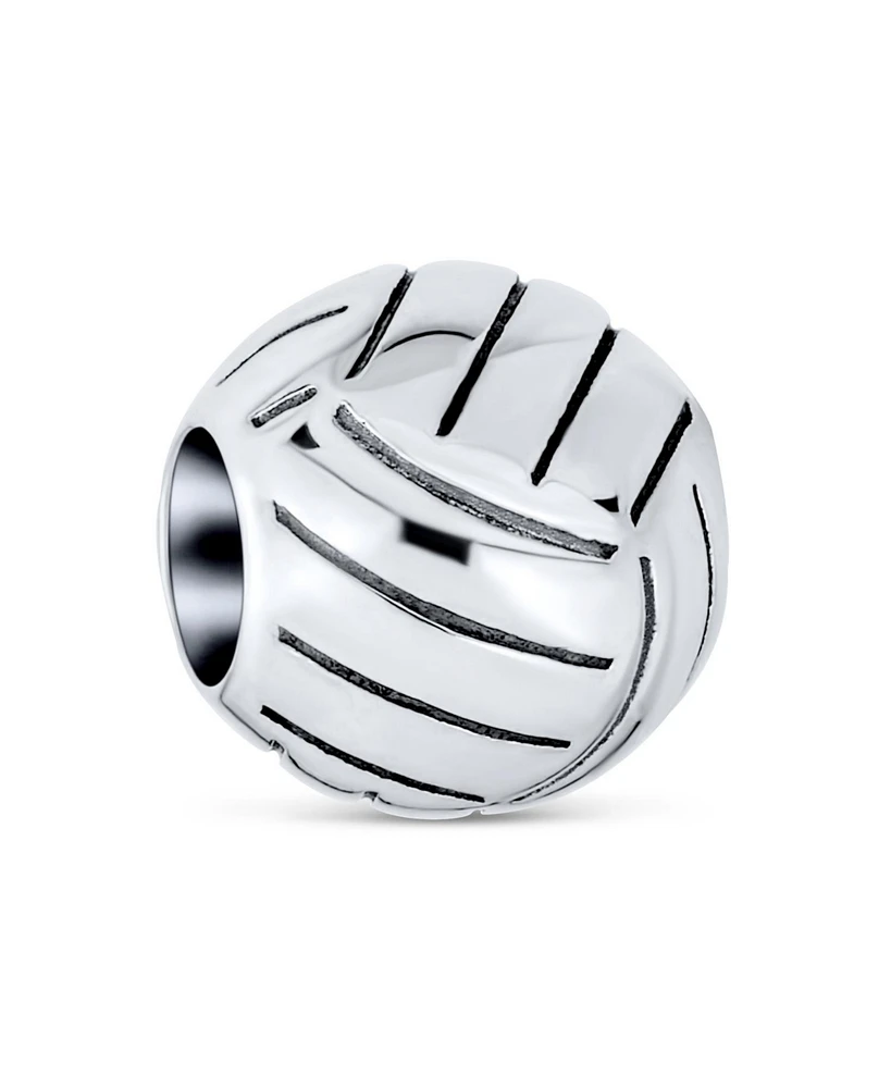 Bling Jewelry Volleyball Charm Bead Sterling Silver European Bracelets