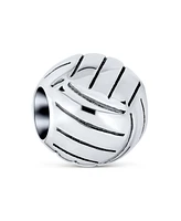 Bling Jewelry Volleyball Charm Bead Sterling Silver European Bracelets