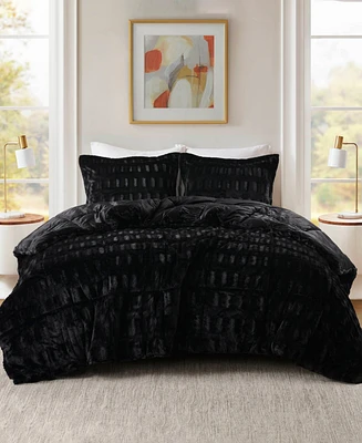 Madison Park Gia Faux-Fur 3-Pc. Comforter Set, King/California King