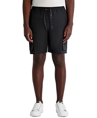 Karl Lagerfeld Paris Men's Drawstring 8.5" Cargo Shorts