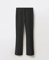 Mango Women's High-Waisted Flared Trousers