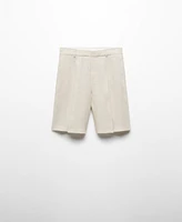 Mango Women's Linen Bermuda Shorts