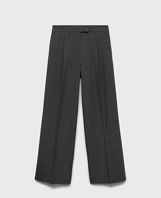 Mango Women's Straight-Fit Suit Trousers