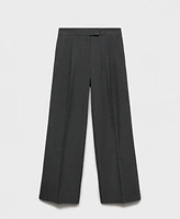 Mango Women's Straight-Fit Suit Trousers