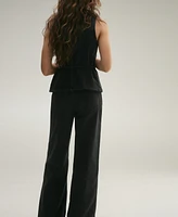 Mango Women's High-Rise Wide Leg Jeans