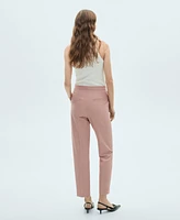 Mango Women's Straight Suit Trousers Pants