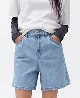 Mango Women's Rolled Hem Straight Shorts