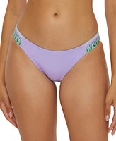 Becca Women's Fiesta Side-Tab Scoop Bikini Bottoms