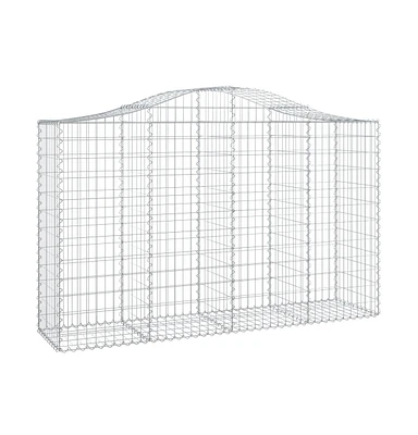 Arched Gabion Basket 78.7"x19.7"x47.2"/55.1" Galvanized Iron