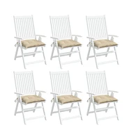 Pallet Cushions 6 pcs Beige 19.7"x19.7"x2.8" Oxford Fabric