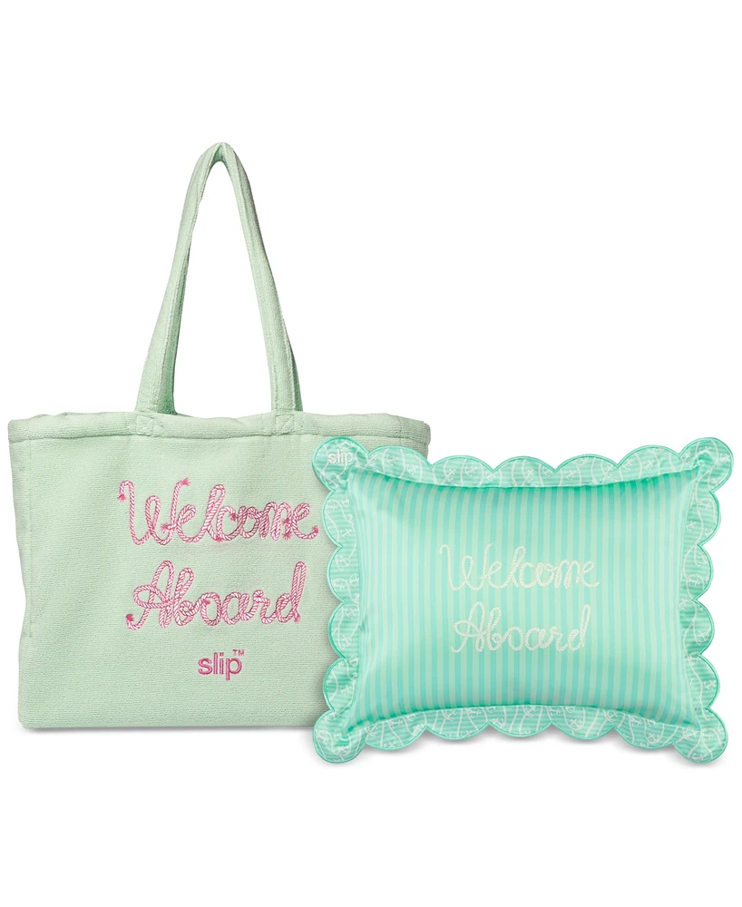 Slip 2-Pc. Pure Silk Travel Pillow & Beach Bag Set - Les Vacances