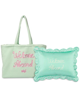 Slip 2-Pc. Pure Silk Travel Pillow & Beach Bag Set - Les Vacances